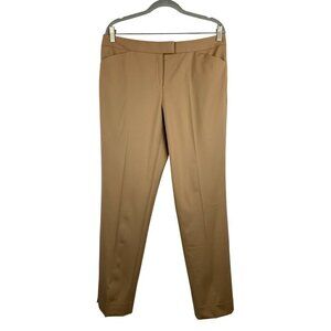 Lafayette 148 New York Womens Beige Wool Stretch Trousers Size 10
